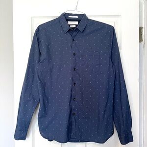 Urban Outfitters Dark Blue Button Down Shirt